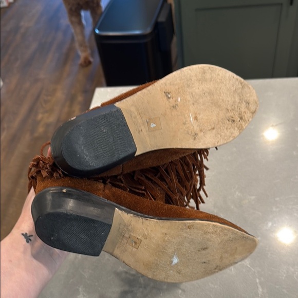 Shyanne Brown Fringe Ankle Booties - Picture 5 of 8